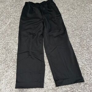 Laura Scott Missy Black Twill Pull On Pants Elastic‎ Waist Size 8